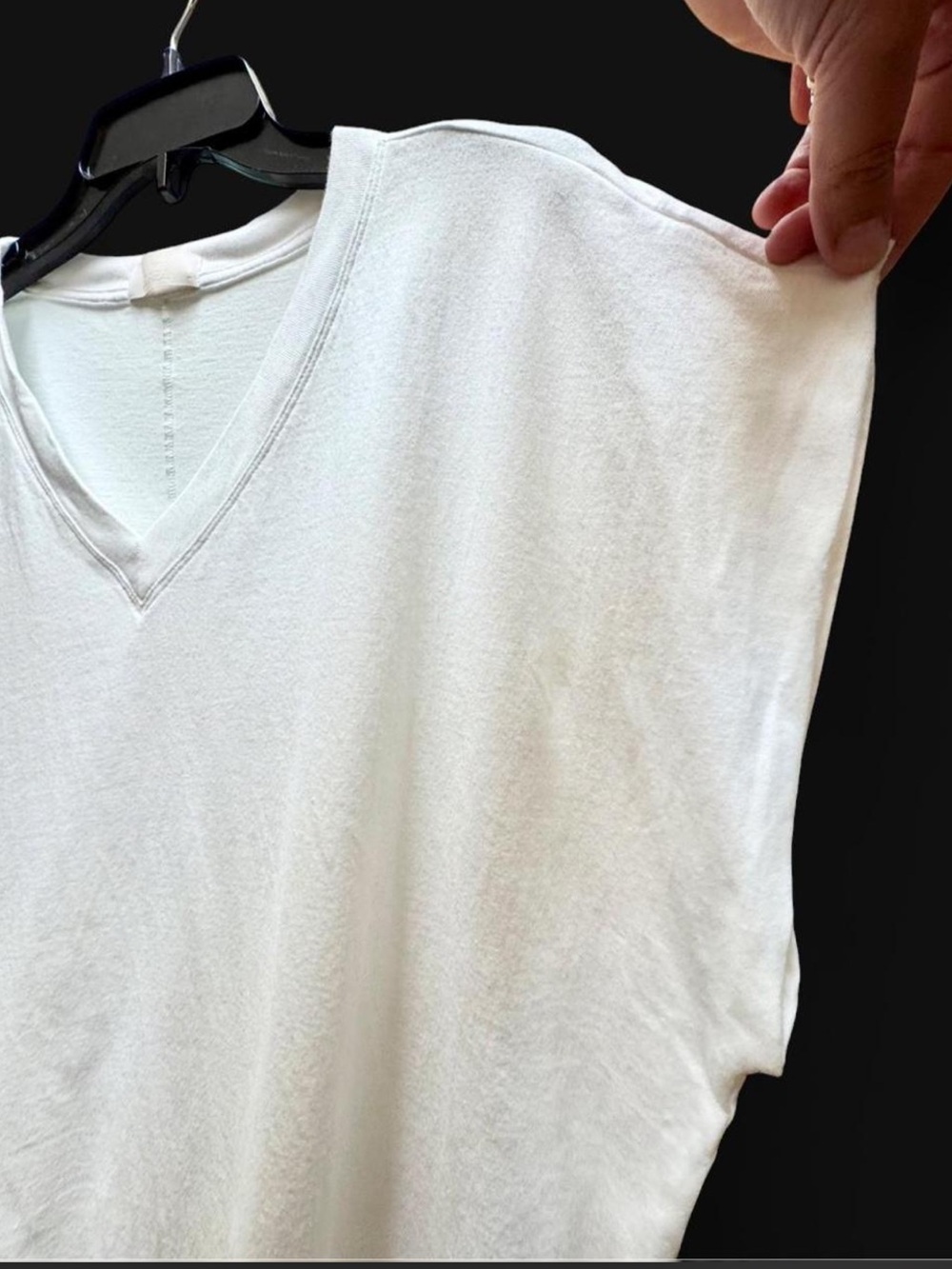 nuuds White Minimalist Crewneck Top
